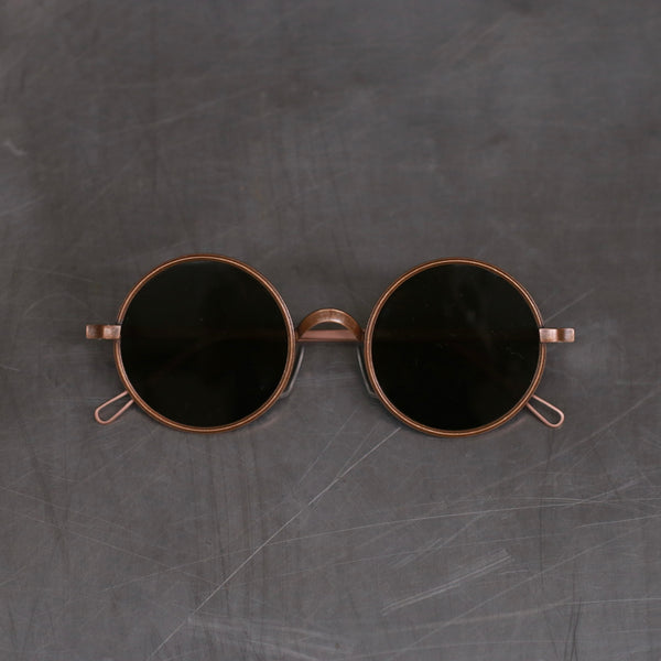 Rigards x UMA WANG RG00UW5 Collection Round Frame Handmade Eyeglasses RG-RG00UW5-HKSL Red Frame Dark Green Lenses